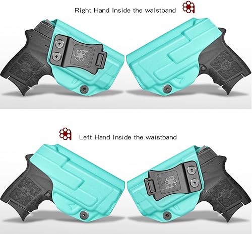 Vista 48 de Amberide Bodyguard 380 Laser Holster, IWB Kydex Concealed Carry Holster for S&W Bodyguard 380 with Crimson Trace Laser, Adjustable Cant and Blanco