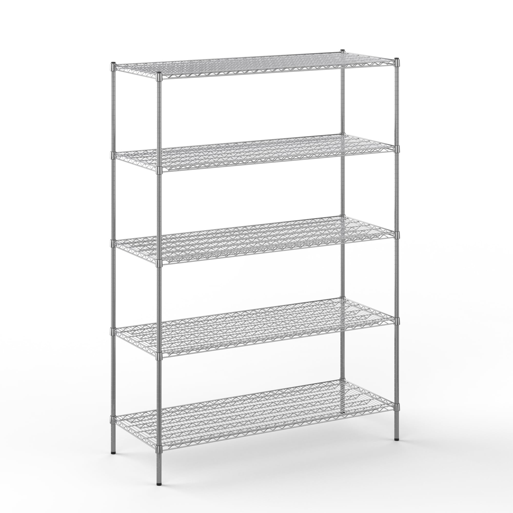 24" Deep x 60" Wide x 86" Height Wire Shelving Kit | 5-Tier | NSF Commercial Storage Rack Unit