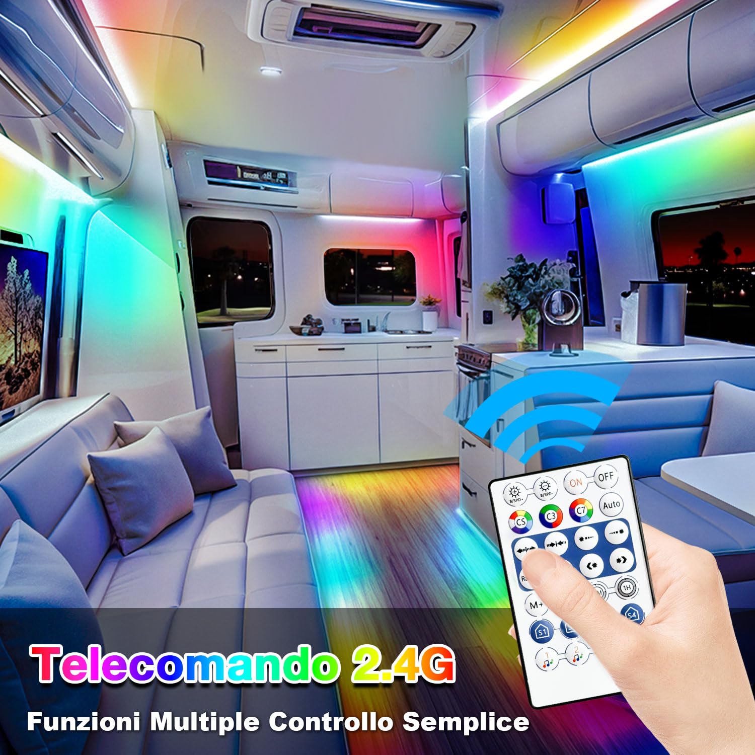 Striscia Di Luci LED per Camper Impermeabile, Luce per Camper 12V IP67