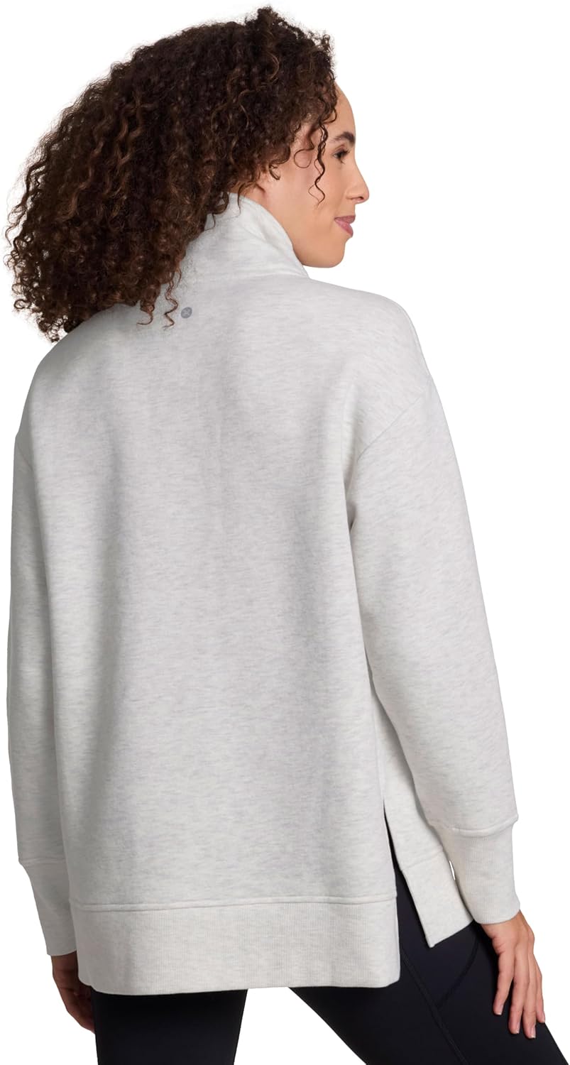 RBX Active Women's Lightweight Mock Neck Fleece 1/4 Zip Sweatshirt With Pockets