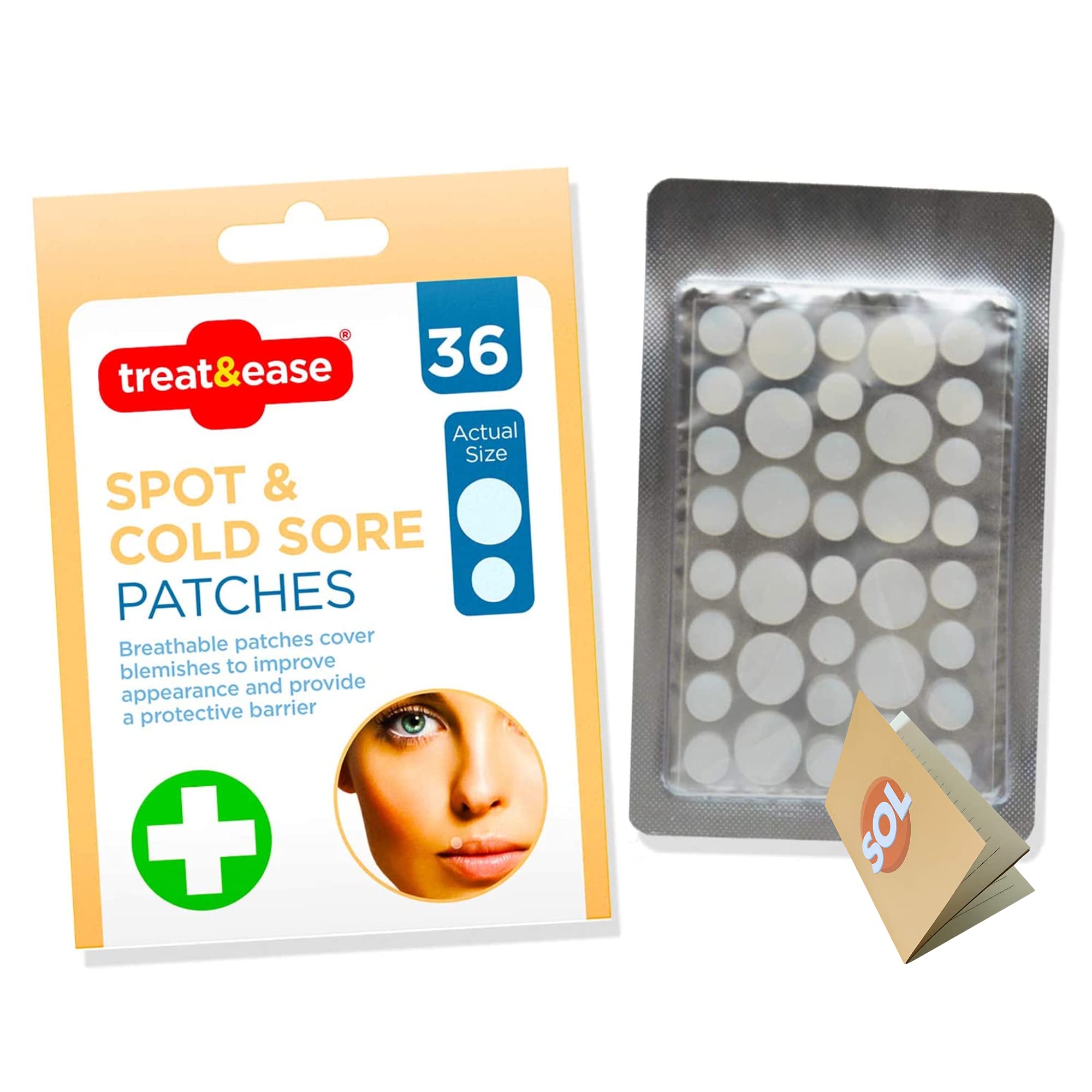 36pk Spot and Cold Sore Patches Includes Twelve x Small and Twenty