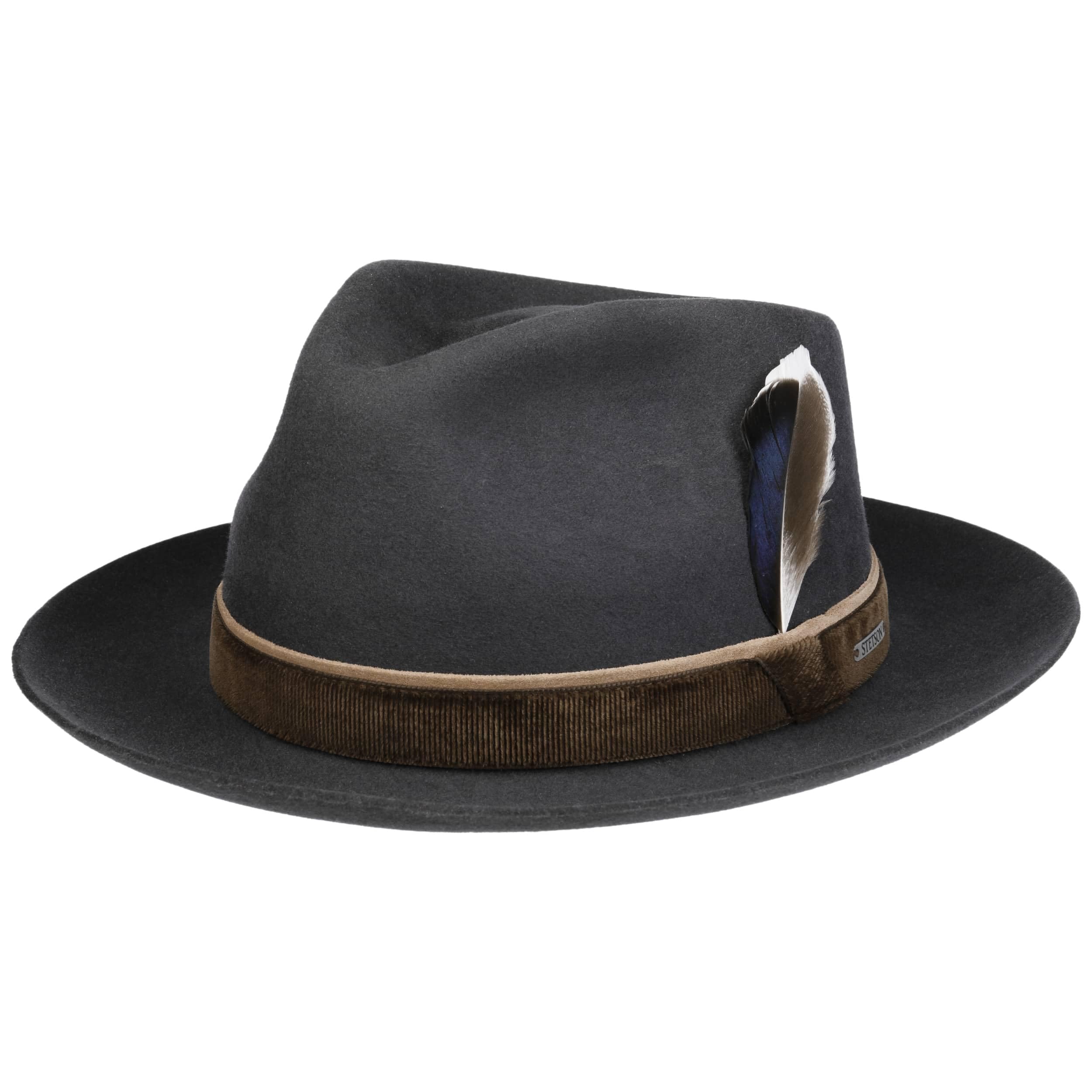 STETSON Pinehurst kapelusz fedora Bogart z filcu welnianego Asahi Guard Meski Jesien Zima