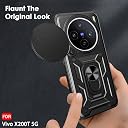 TheGiftKart Tough Armor Bumper Back Cover Case for Vivo X200T 5G | Kickstand & Ring Holder | 360 Degree Protection Back Cover Case for Vivo X200T 5G (PC & TPU, Rotating Camera Cover, Black) gallery image