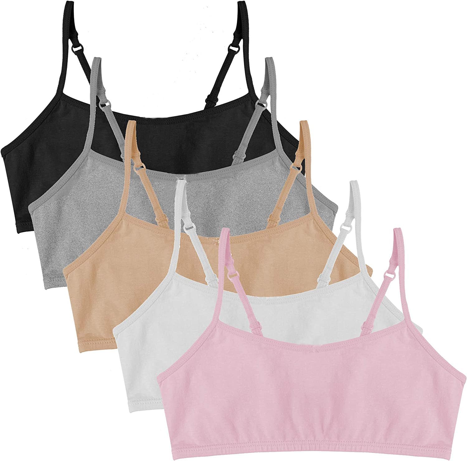 Popular Cotton Girls Training Bra - Crop Cami Training Bras for Girls with Adjustable Straps Cotton Bra Pack
