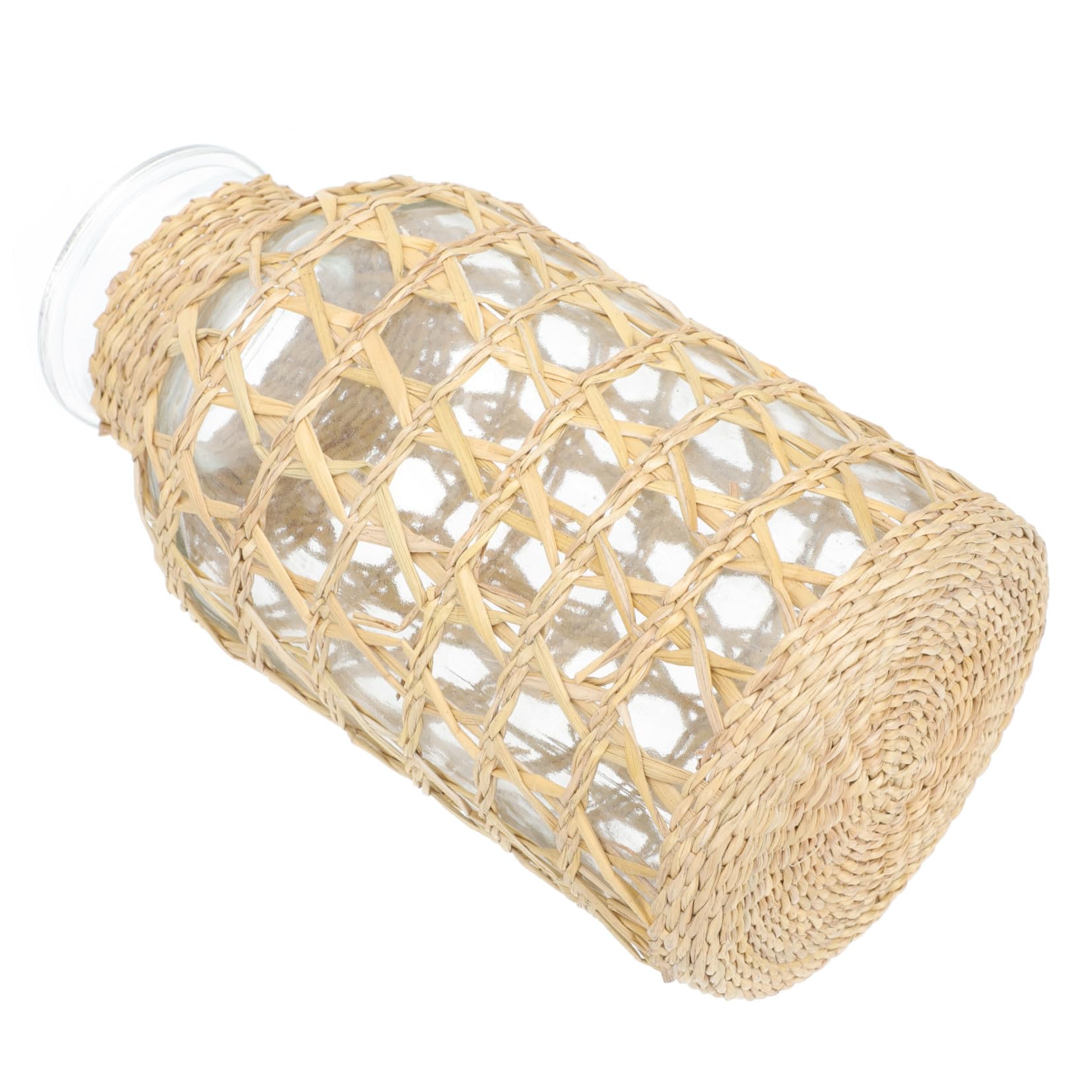 Vase rustique en osier pour plantes et bouquets de table