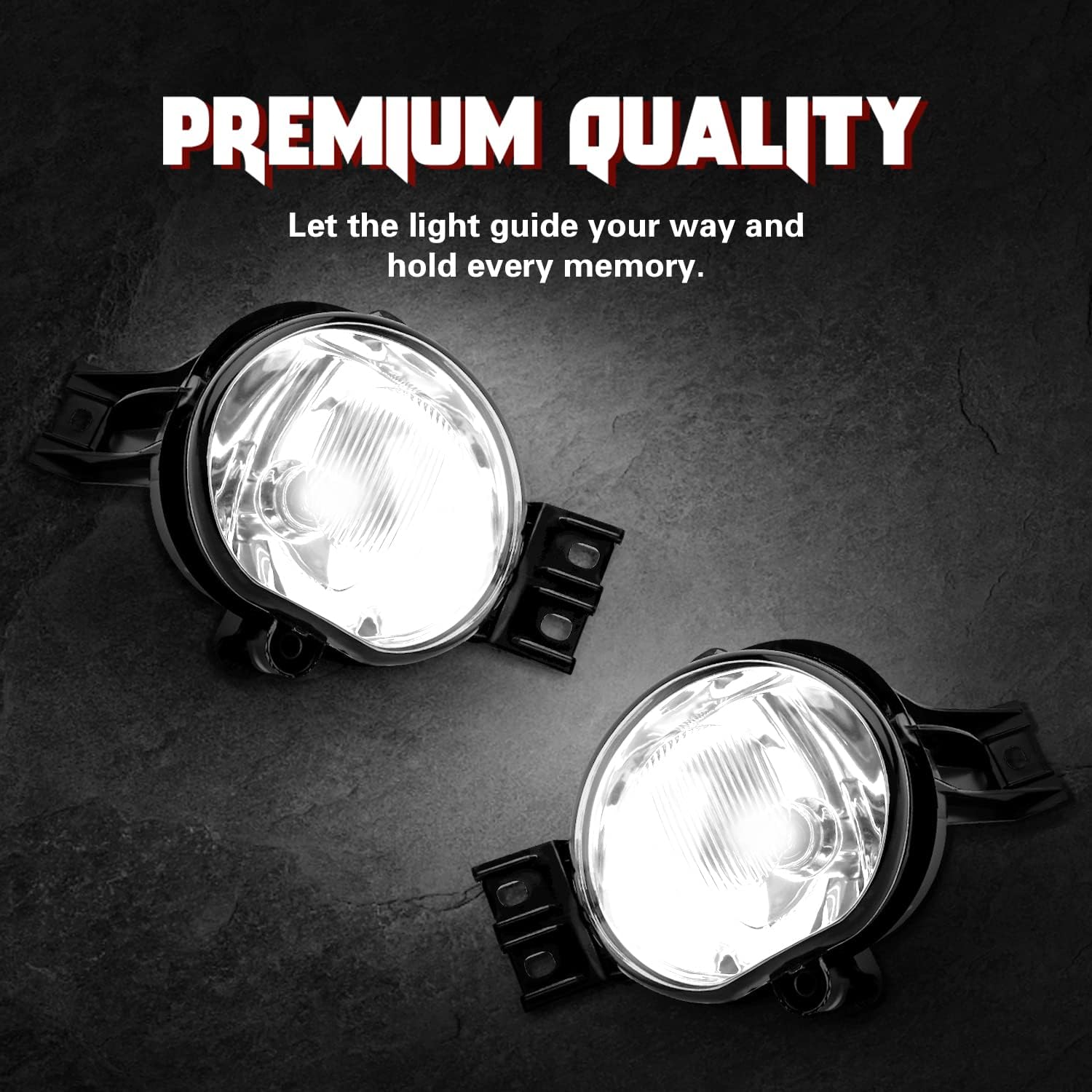 RP Remarkable Power, Fog Light for 2002-2008 Ram 1500/ 03-09 Ram 2500/ 03-10 Ram 3500, 2004 Durango 2nd Generation, 05-06 Durango Pickup Truck 9006 12V 51W with Clear Lens Black Bezel Pair FL7109