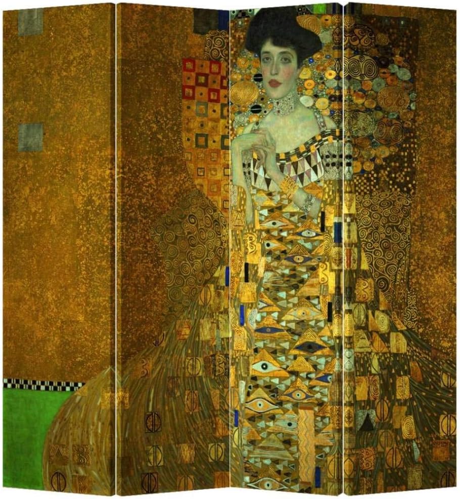 Fine Asianliving Paravent Intérieur L120xH180cm - Séparateur De Pièces Amovible Japonais Oriental Chinois - Cloison De Séparation Toile Imprimée Déco Des Deux Côtés