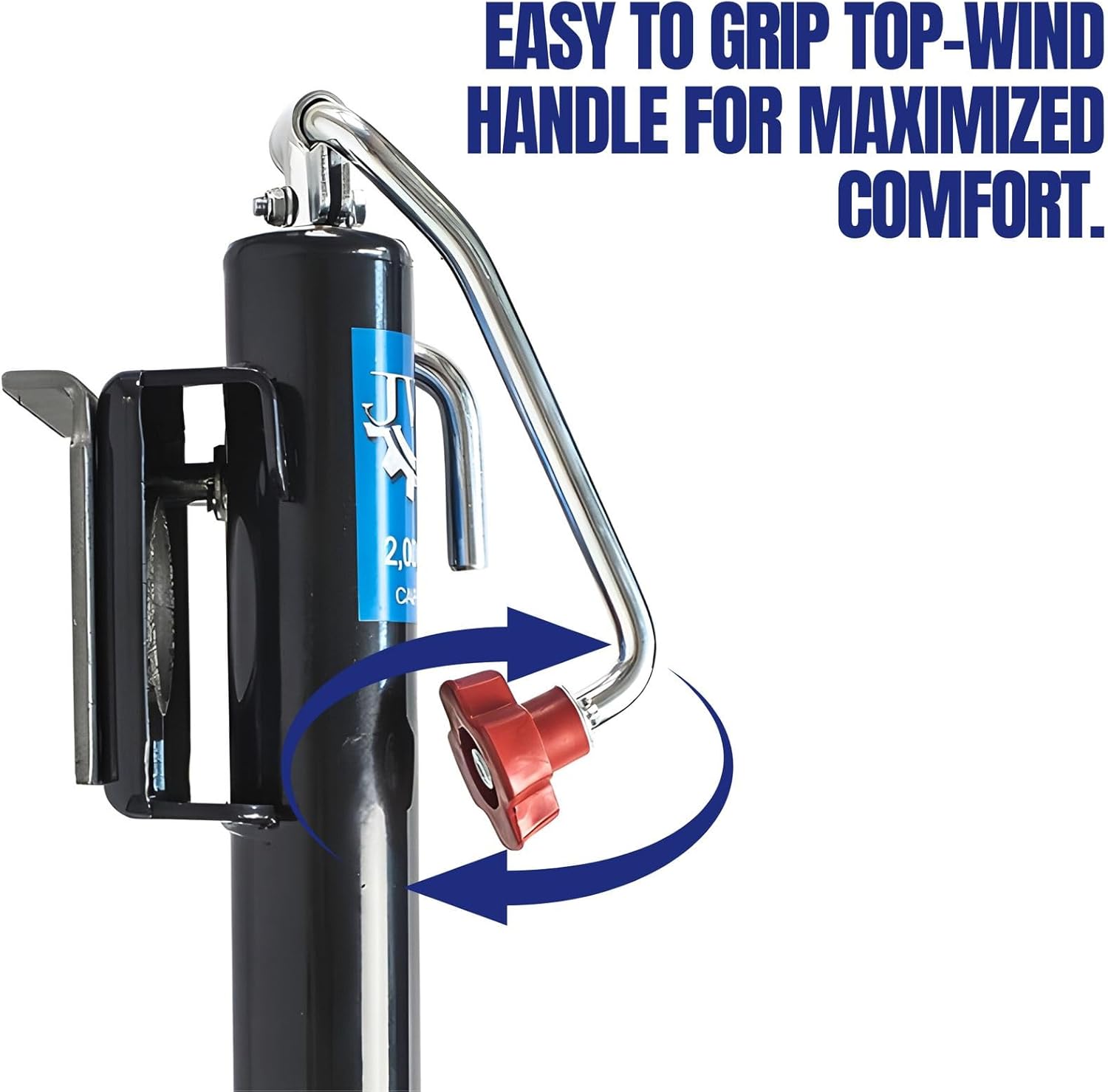 Jeremywell 2000lbs Trailer Tongue Jack Lift Swivel Heavy Duty 1 Ton Camper Boat