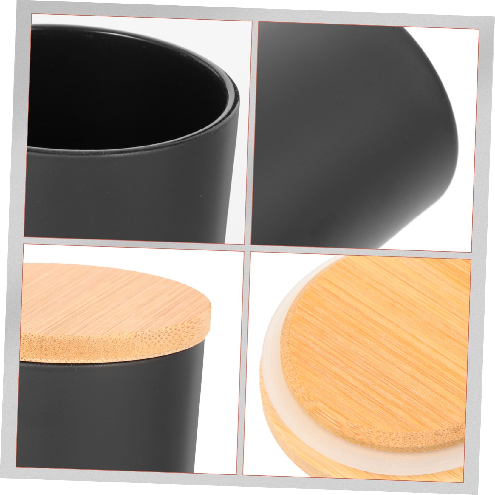 Artibetter 4sets Barattoli Con Coperchi in Bambù Per Candele Profumate Barattoli Per Fabbricazione Candele Adatti Per Spezie Da Cucina e Piccoli Oggetti