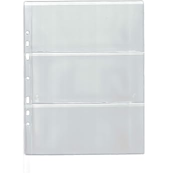 Collector 10 Seiten f r das Banknotenalbum - Typ 3 - f r DREI Notizen Folder Extra Refill Sheets Inserts Marke