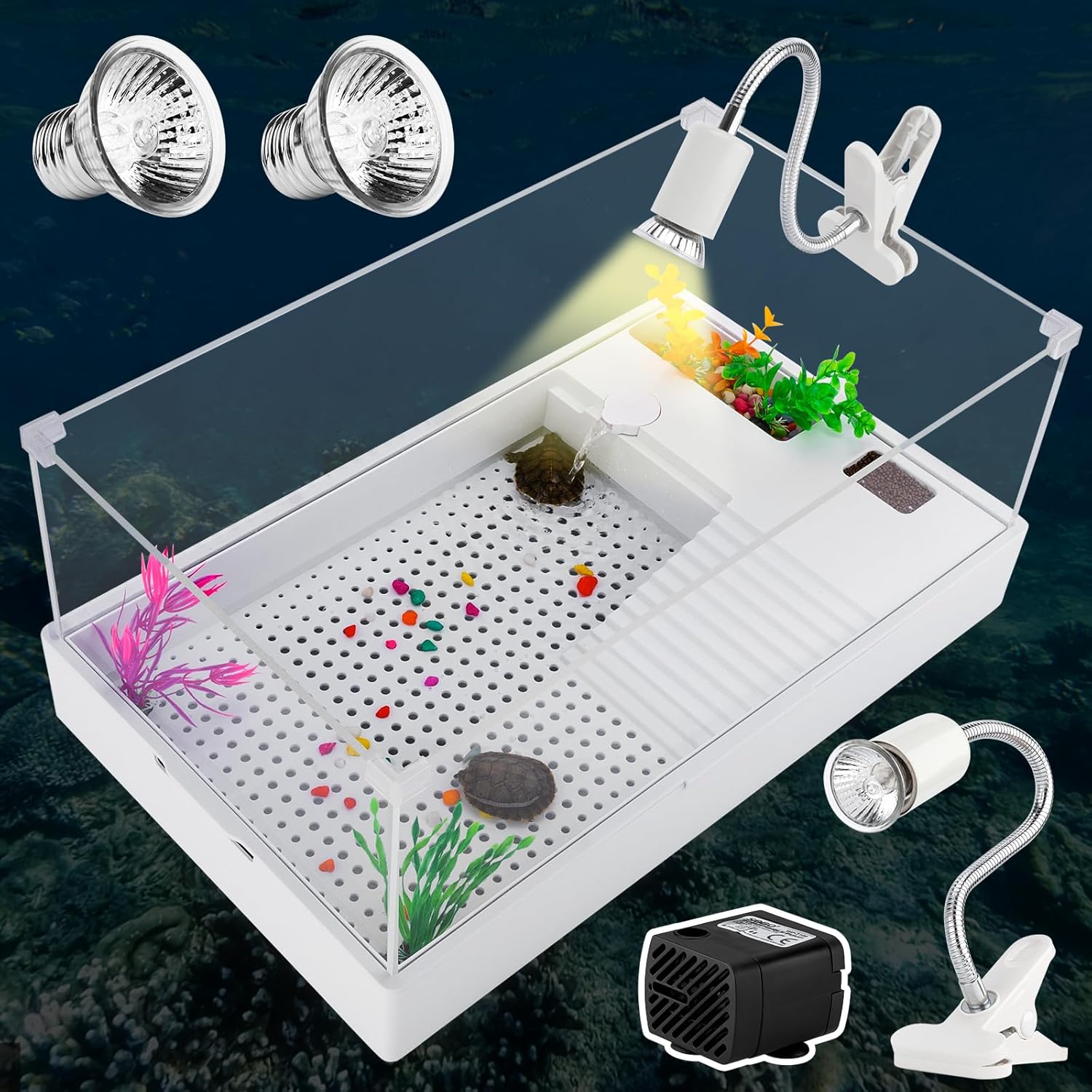 Turtle Tank Kit, Large Turtle Starter Kit, Reptile Tank