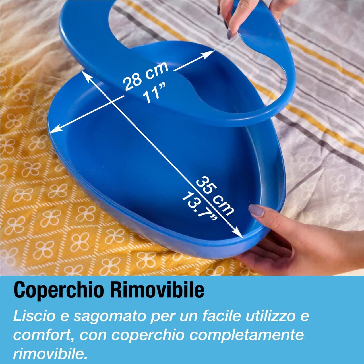 Set di Padelle Sagomate con 25 Imbottiture e Pad Super Assorbenti - Padella Sanitaria da Letto Per Uso Ospedaliero o Domestico di Pazienti Anziani e Costretti a Letto - I Pad Assorbono fino a 1000 ml