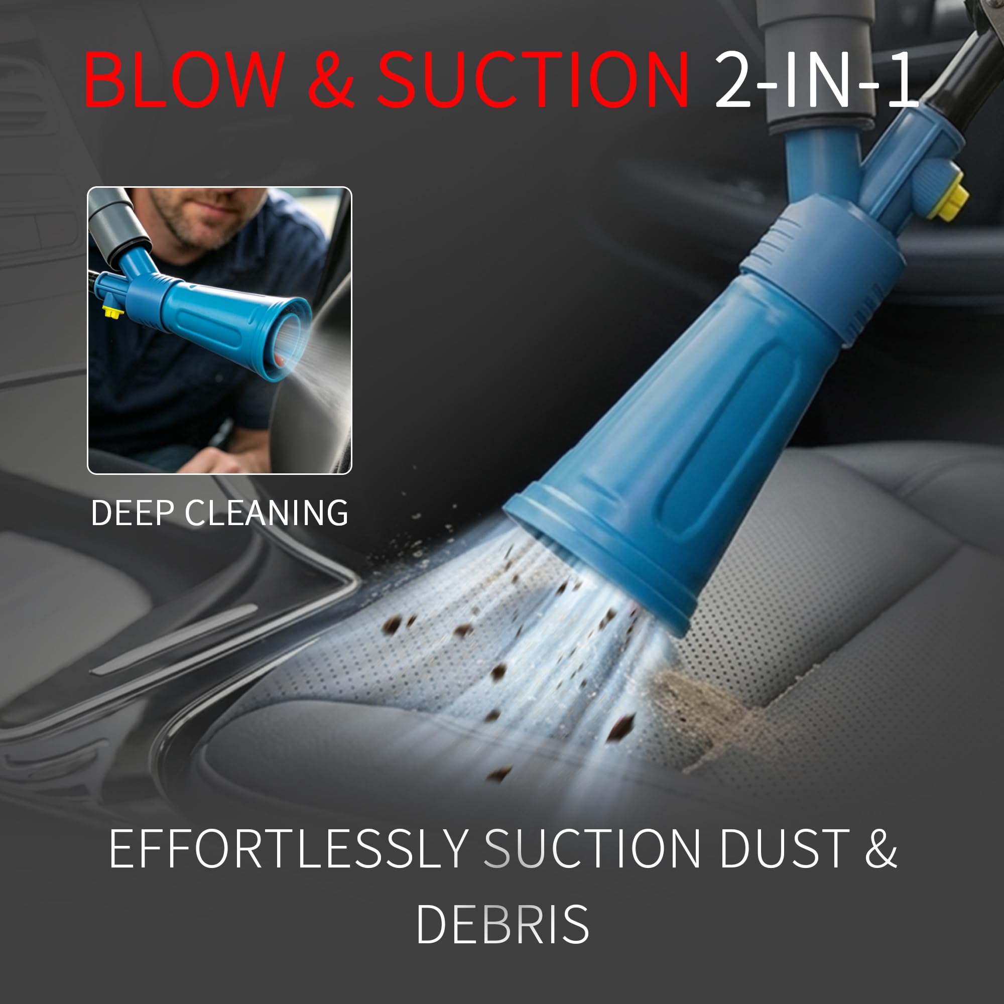 2 IN1 Auto Pistola di Pulizia Soffiaggio Vacuum Detailing