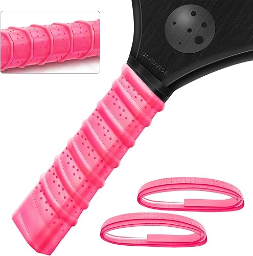 Paquete de 2 cintas de agarre de paleta de pickleball con cresta elevada, envoltura de repuesto para absorción de sudor y antideslizante, accesorios