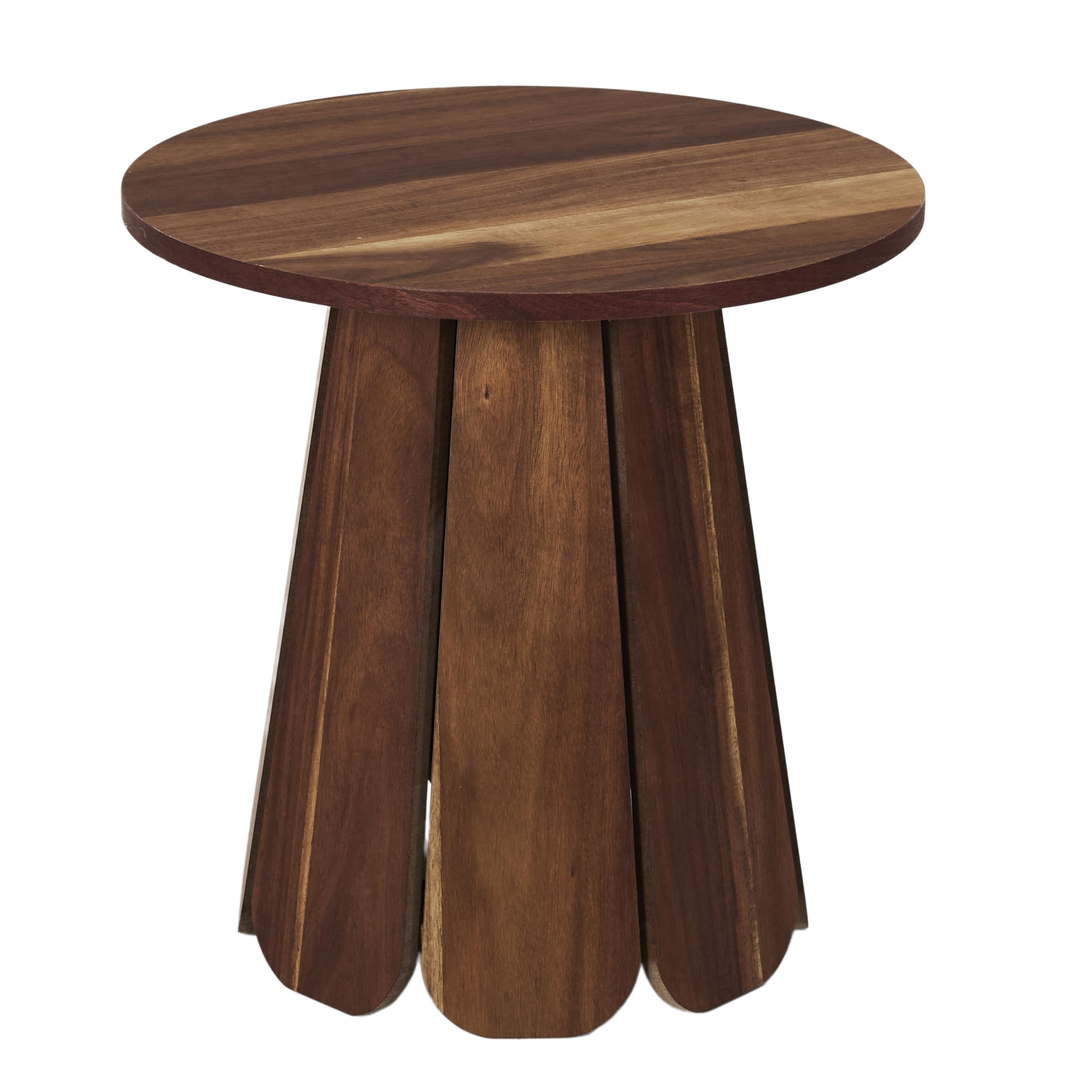 HOME DECO FACTORY, HD0347, Table d'Appoint D45Cm Will, Collection Softness, Mobilier, Table Et Bureau, Table d'Appoint - Gigogne, 45x45x45 cm, Marron | Métal et bois, table d'appoint Will, collection Softness, diamètre 45 cm, salon, marron