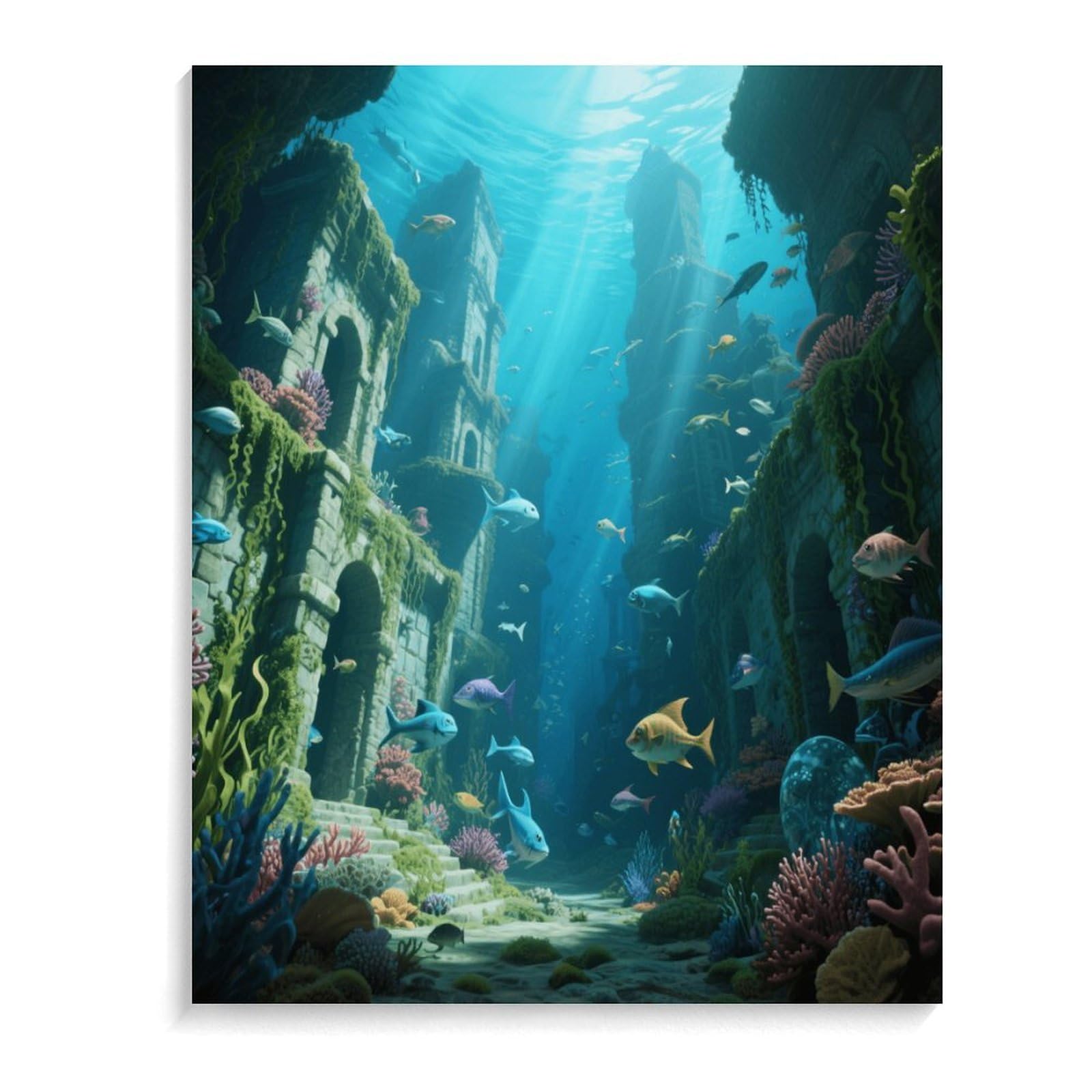 KOAYUBFC Malen-nach-Zahlen-Set für Erwachsene, Anfänger, Erwachsene, Malen-nach-Zahlen-Kits auf Leinwand, Acryl-Ölfarben, Gemälde mit Pinseln als Geschenk, Wanddekoration