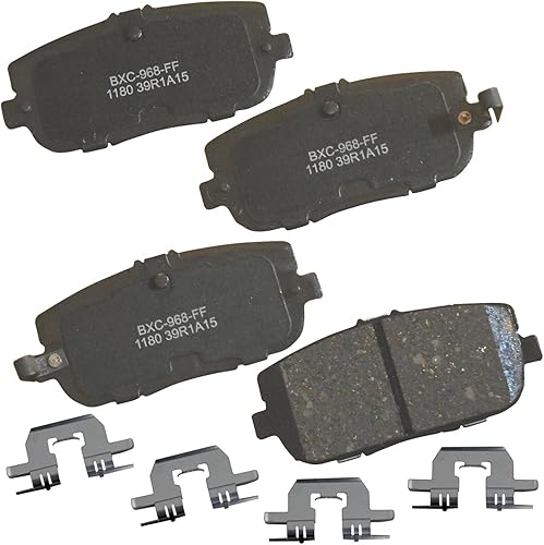 Miniatura 298 de Bendix Pastillas de freno traseras de cerámica Premium SBC1100 para Nissan Frontier 2024-2005, Xterra 2015-2005, Suzuki Equator 2012-2009