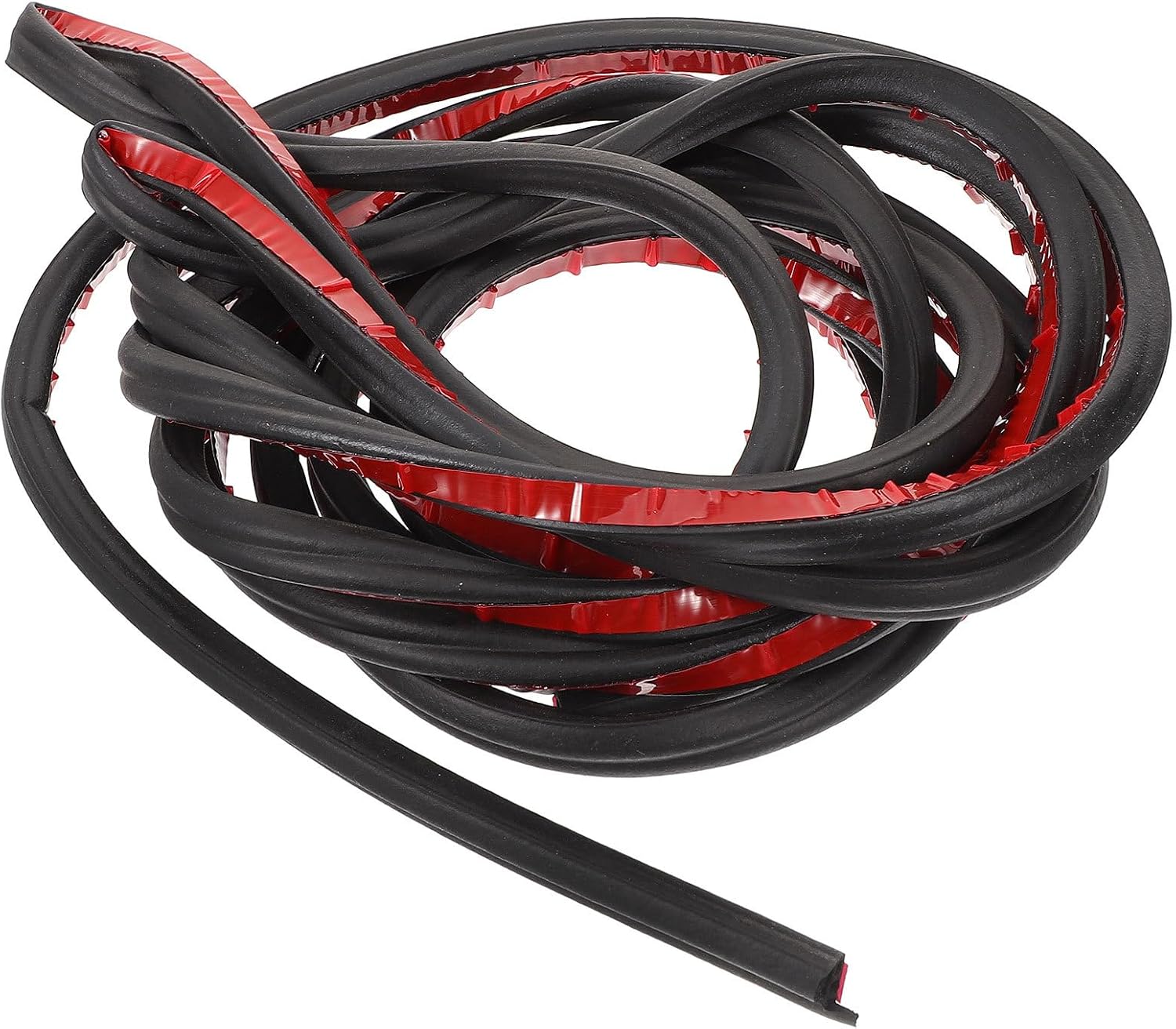Kichvoe Car Door Seal Strip 5m Self-Adhesive Rubber Weather Stripping B-Type 11x10mm Double Layer Soundproofing for Universal Automotive Door Noise Reduction