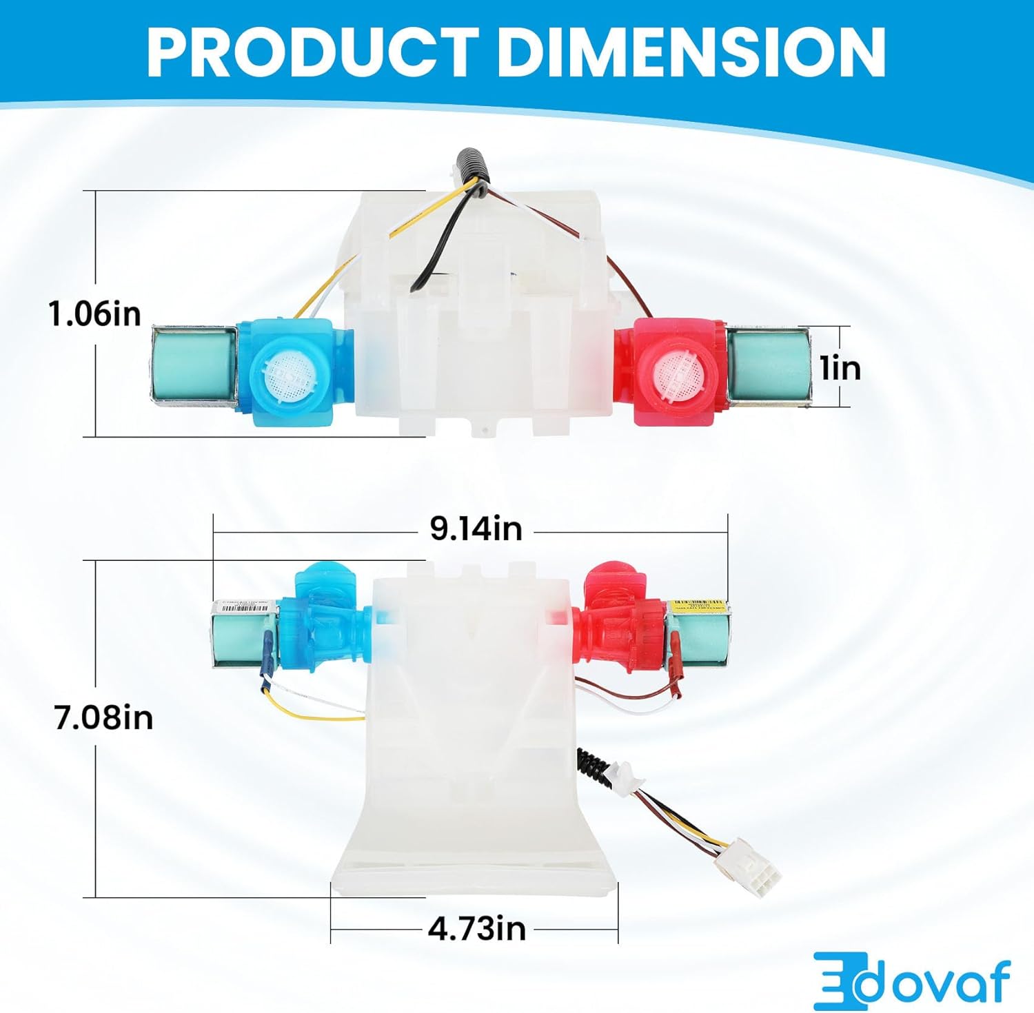 Upgraded W10144820 Washer Water Inlet Valve Compatible with whirlpool amana kenmore Washers,Replace AP6015761, W10140914, WPW10144820,W10311458,W1AP6015761,PS11749042 Washing Machine Replacement Parts