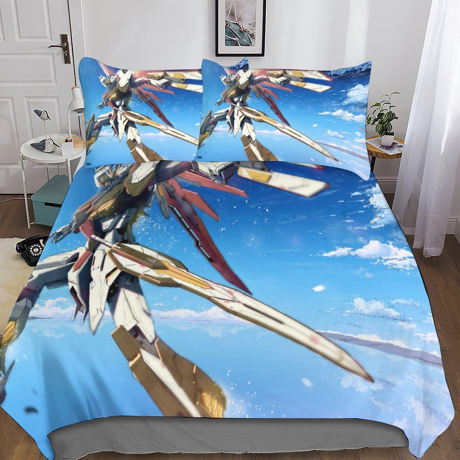 Gundam housse de couette 3D idée cadeau idéale pour enfants et ados fans de Mecha
