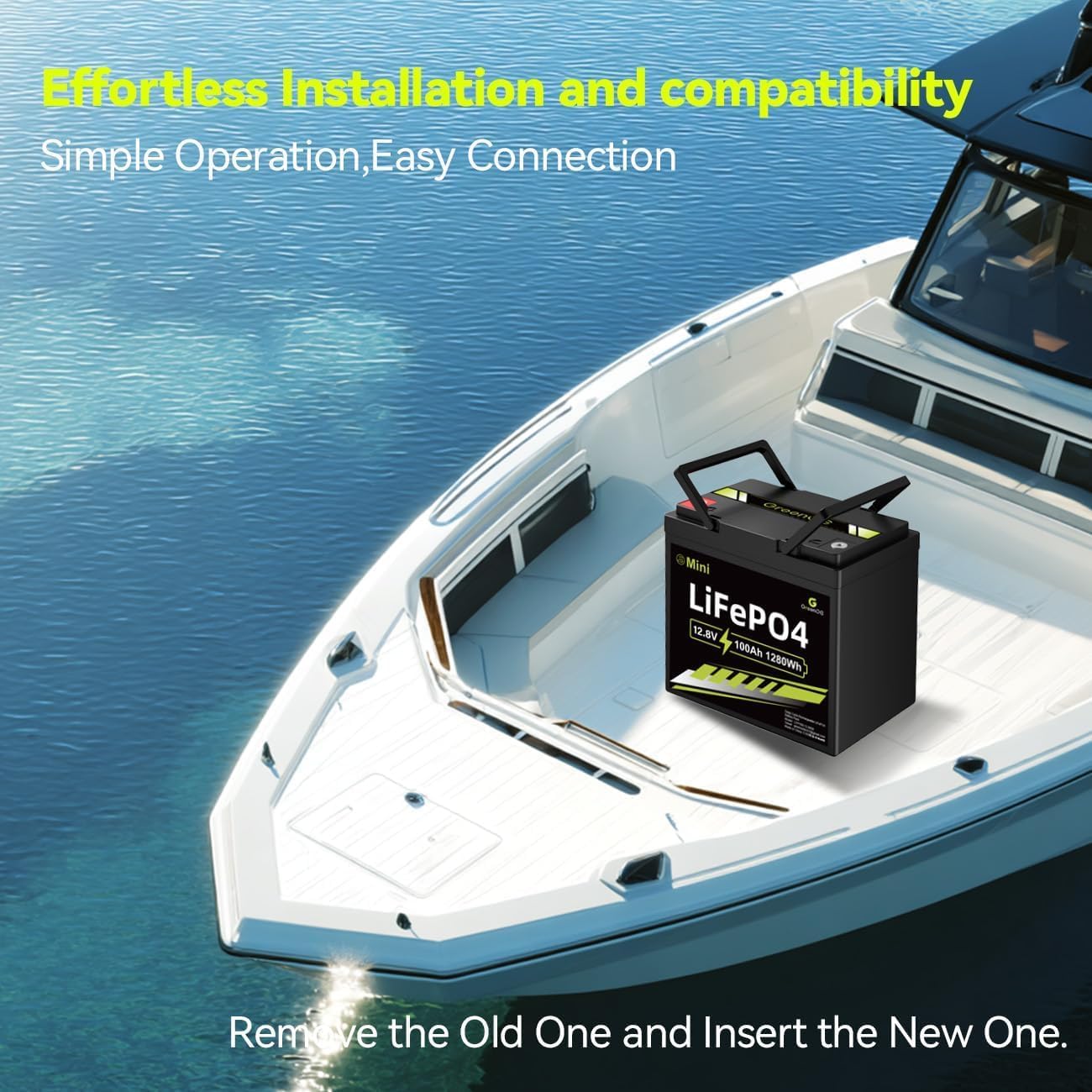 12V 100Ah Mini LiFePO4 Battery, Smaller Than BCI Group 31 Built in100A BMS,Low Temperature Protection,1280Wh, Up to 15000 Cycles, Lithium Battery for RVs, Trolling Motor & Solar System
