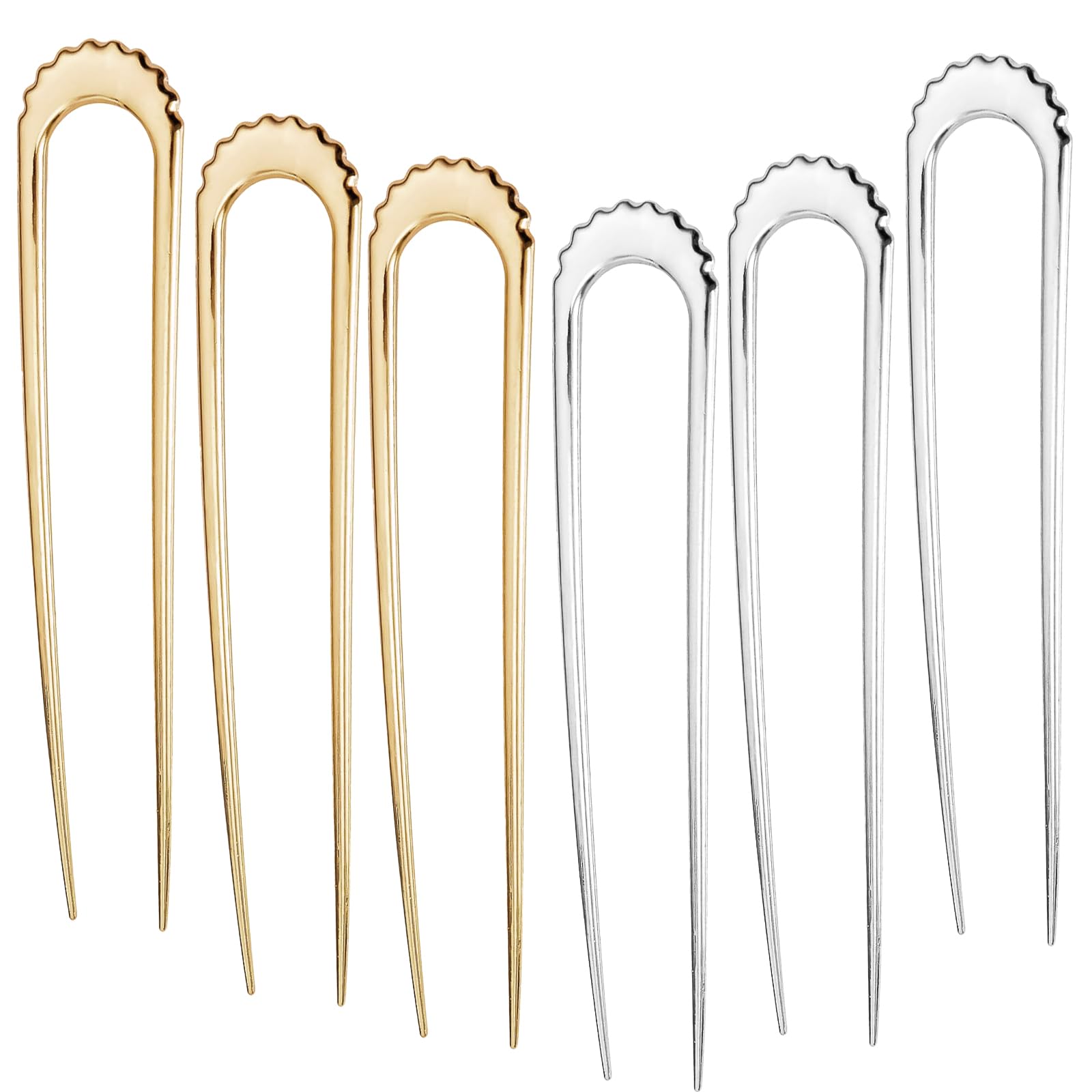 6PCS French Pin, French Twist Hair Pin, French Hair Pin Metal, U Shaped Hair Pins, French Pin Metal