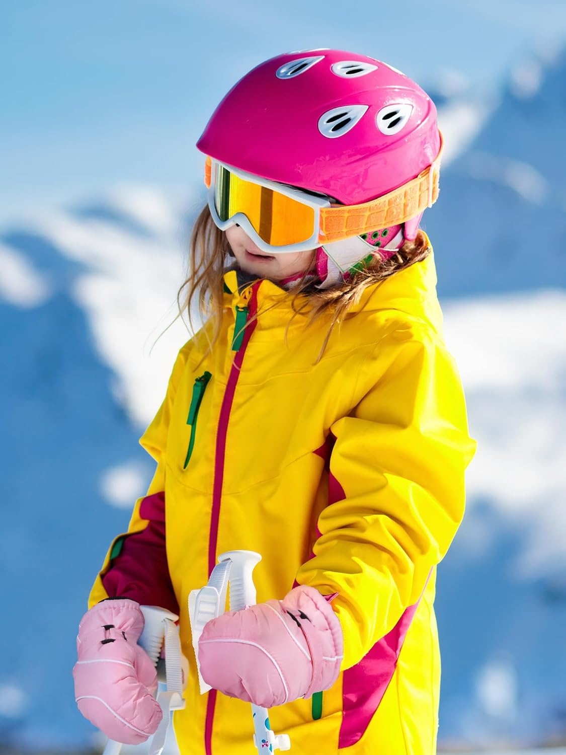 SATINIOR 6 Pair Winter Snow Mittens for Kids Waterproof Toddler Ski Gloves for Children Outdoor Activities - Image 4