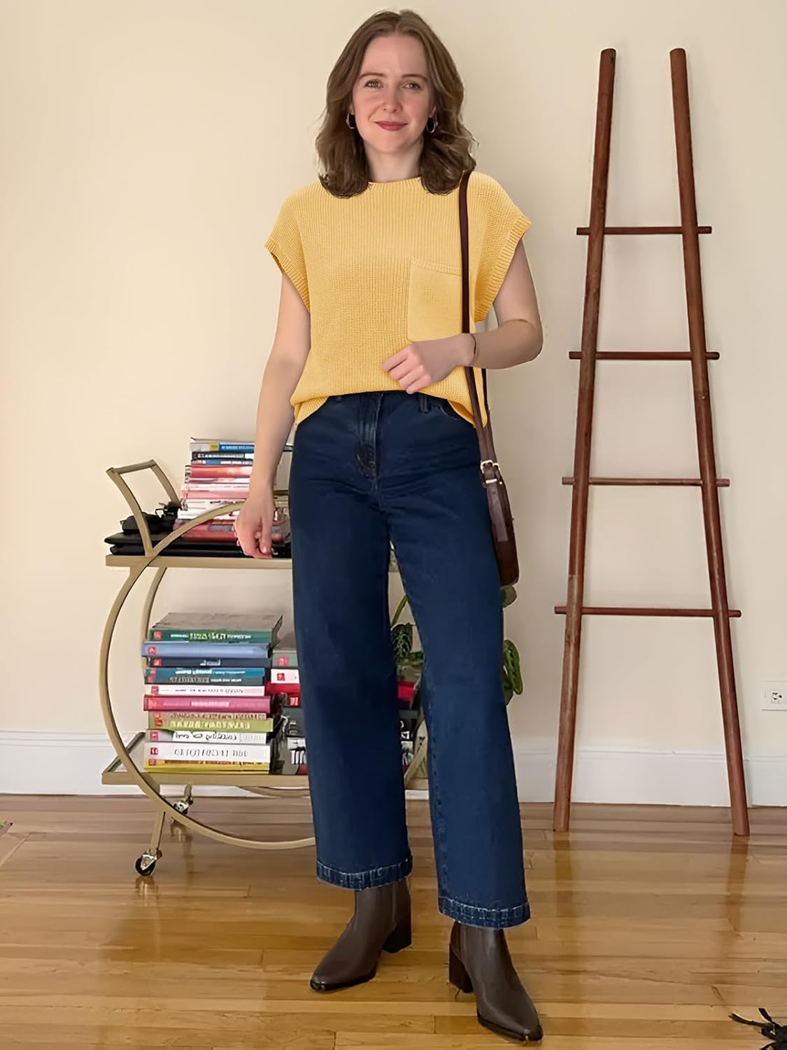 Imily Bela Summer Fall Short Sleeve Sweater for Women 2026 Crew Neck Ribbed Knit Vests Trendy Pullover Tops - Image 5