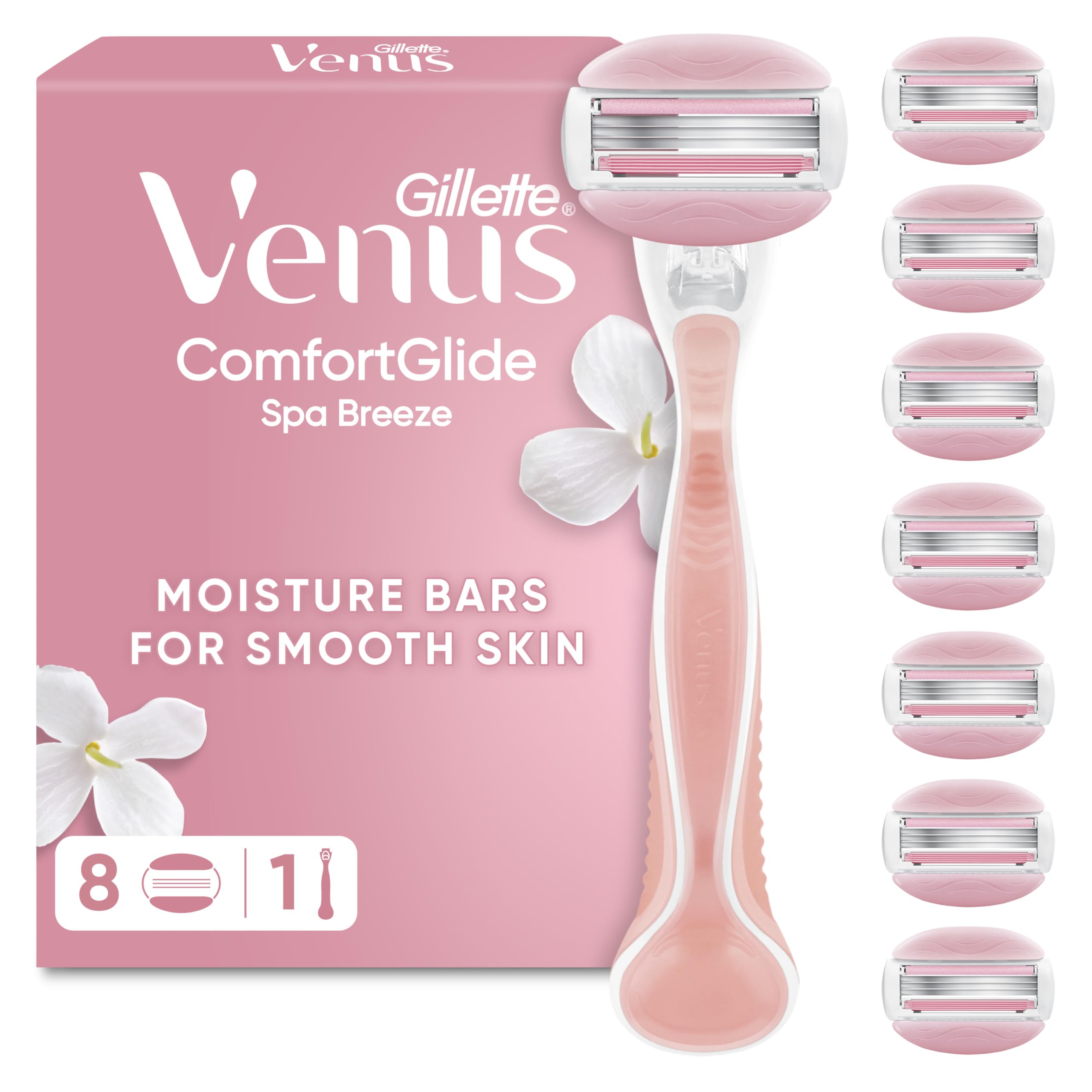 Gillette Venus Comfortglide Spa Breeze Women's Razor & 8 Blades