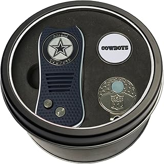 Team Golf NFL Gift Set Switchblade Divot Tool, Cap Clip, & 2 Double-Sided Enamel Ball Markers, Patented Design, Less Damage to Greens, Switchblade Mechanism