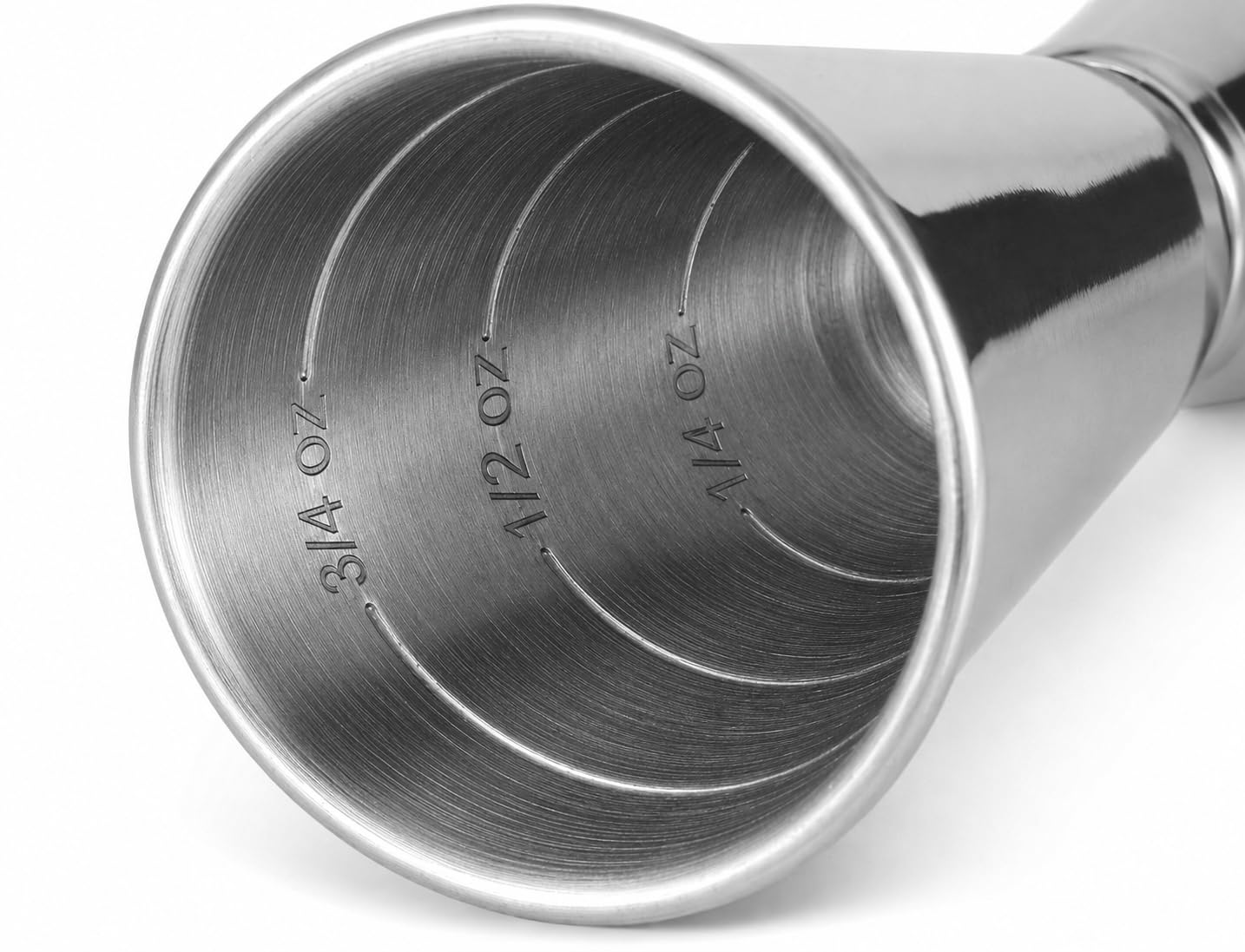 BARsics Bartending Stainless Steel Cocktail 1oz/2oz Measuring Double Jigger (1 Pack) — Amazon image 4