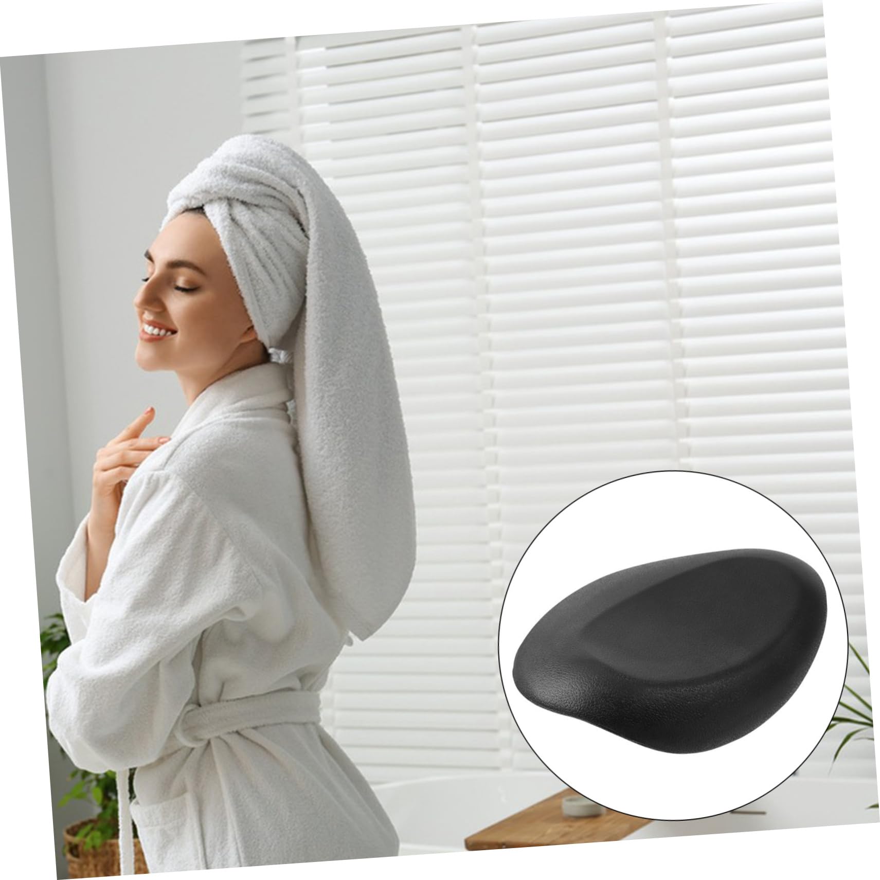 Oreiller de Bain pour Coussin de Douche à Ventouse Support de Tête Ergonomique Oreiller de Bain pour Spa