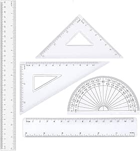 Amazon.com: 12 inches Plastic Ruler & 6 inch Straight Ruler & Plastic ...