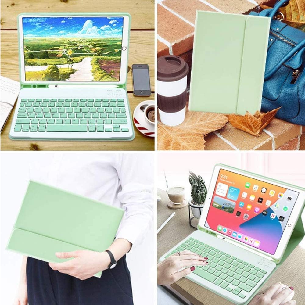 Keyboard Case for iPad Pro 12.9 inch 2022, Keyboard for 12.9-inch iPad Pro - 6th Generation, 5th/4th/3rd Gen, Lightweight Smart Cover with Magnetically Detachable Keyboard, Green