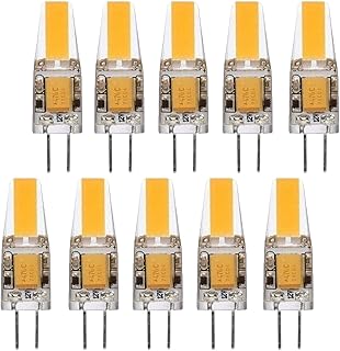 Sxminer G4 LED Bulb AC/DC12V Bi-Pin Base 1.6W LED COB Light Bulbs 10W Halogen Bulb Replacement 160LM, Not-Dimmable, Warm White 3000K T3 Led Bulb G4 Base No Flicker for Landscape Chandelier,10-Pack