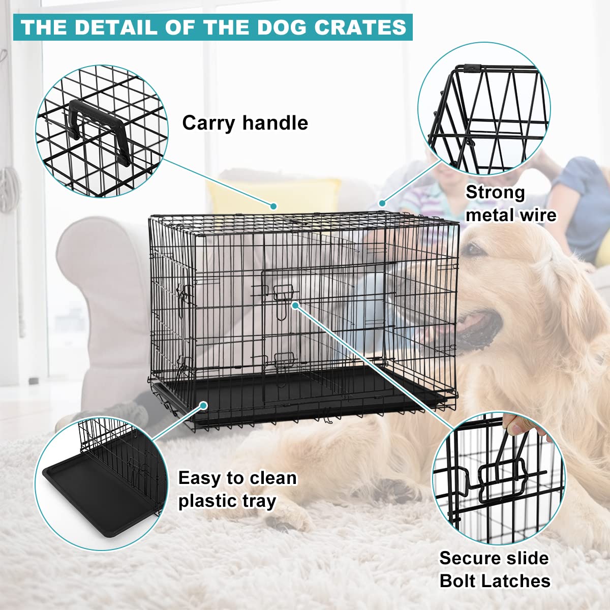 Kopeks Heavy Duty Multipurpose Replacement Dog Crate Tray, 29" L X 18