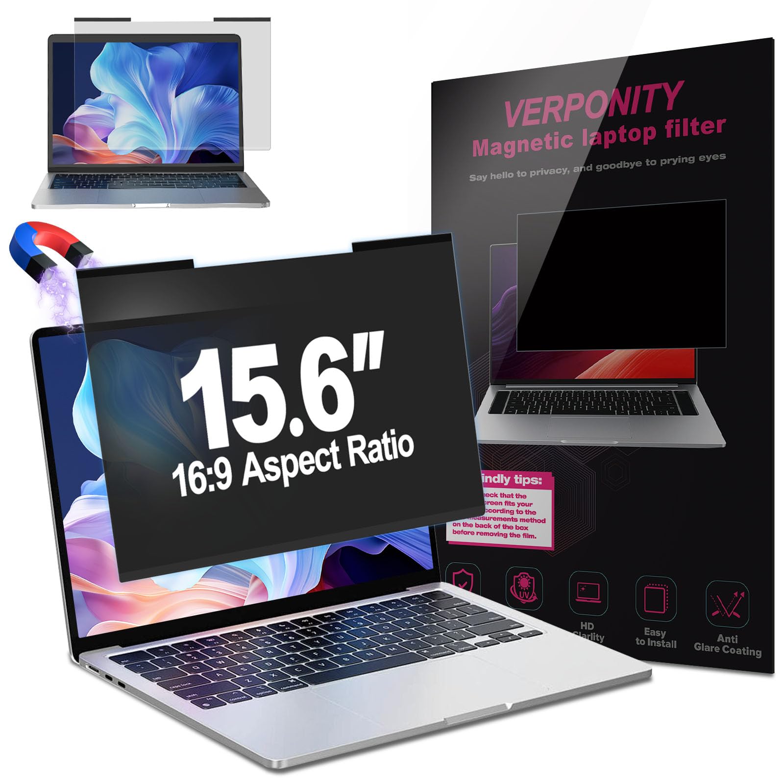 Verponity Magnetic Laptop Privacy Screen