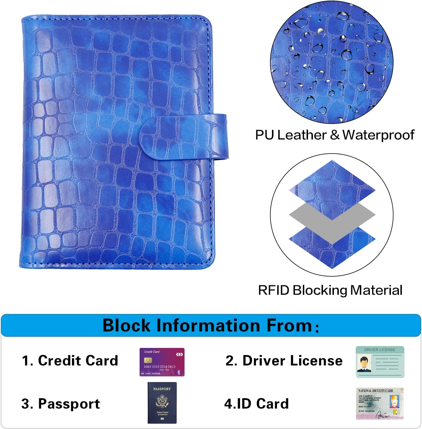 Melsbrinna Premium Leather Passport Holder Covers Case, Waterproof Rfid Blocking Travel Wallet Passport Holder with Pen Holder, Cute Passport Book for Women/Men image 3