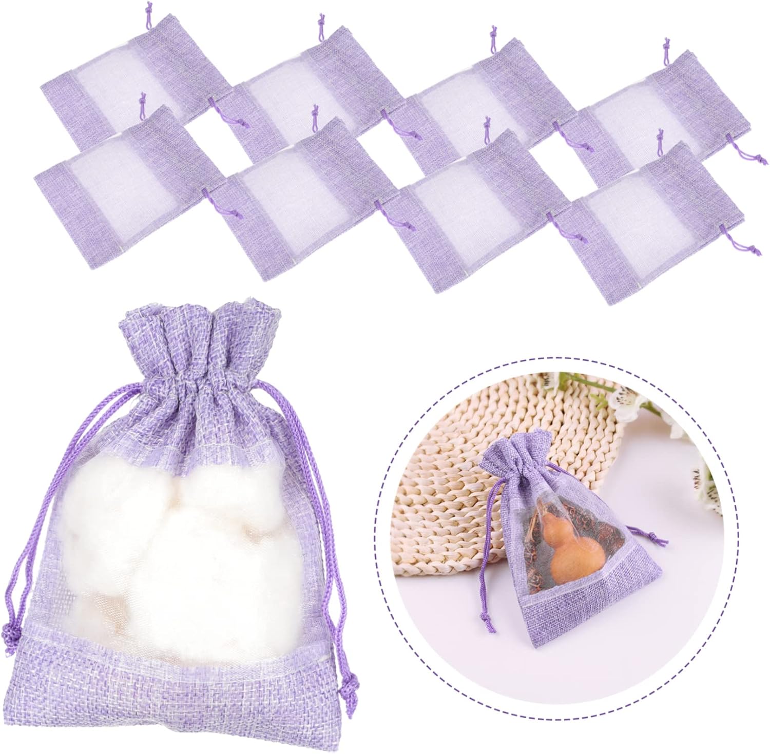 Hemobllo 10Pcs Lavender Sachet Bags Empty Fragrant Pouches for Closets Drawers and Cars Scented Sachets Lavender for Home Fragrance