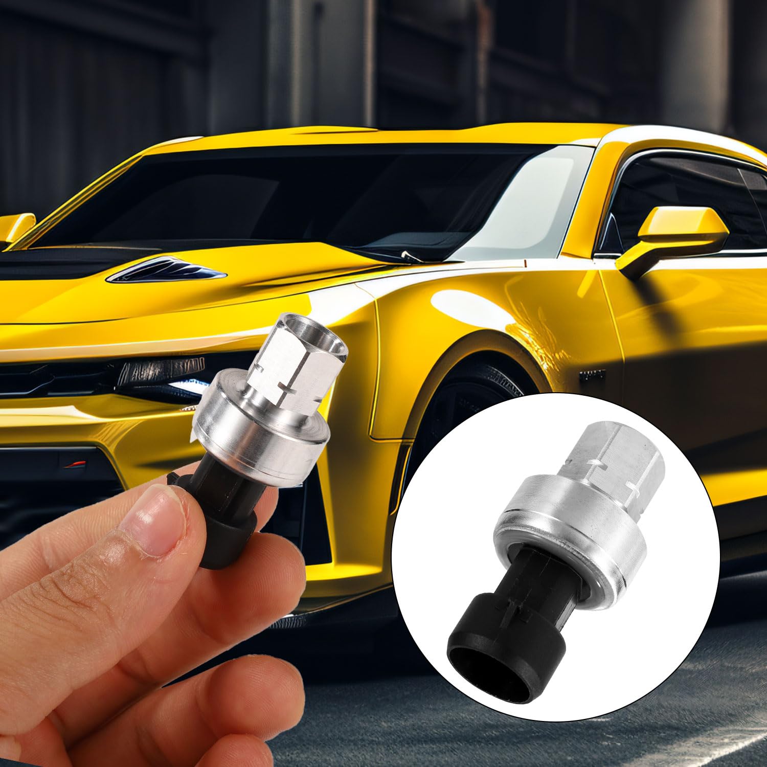 AC Pressure Switch Sensor, AC High Pressure Switch OEM#1551343 13587668 AC Refrigerant Pressure Sensor Switch HVAC Pressure Transducer for Buick GMC Pontiac Ford Isuzu