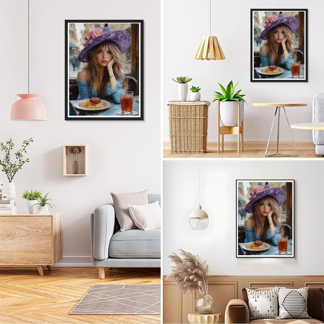 Diamond Painting XXL Mädchen für Bastelset Kinder ab 6 Jahre, Diamond Painting Blume, 5D DIY Diamant Malerei Bilder Stickerei Set, Dimond Kristall Handwerk Geschenke für Zuhause Deko 70x90cm S-123