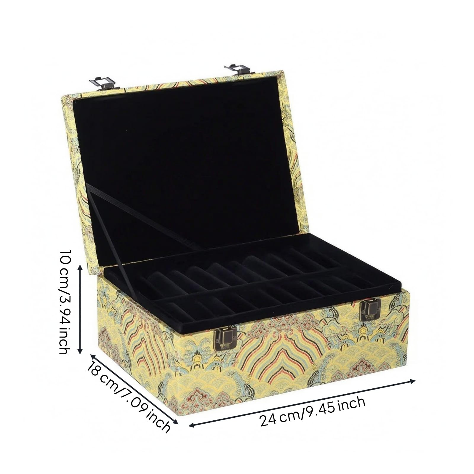 Qianly Caja 20-Compartimentos Compartimentos, Amarillo, 20 Ranuras