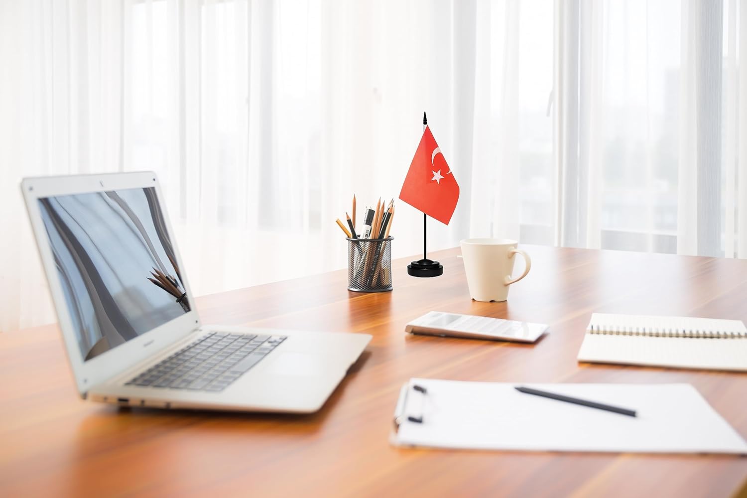 ターキーフラッグ タークス スモールミニデスクフラグセット スモールミニ七面鳥旗 テーブルフラッグ 13インチのブラックポール ブラ