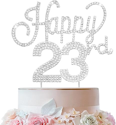 Miniatura 31 de LINGTEER Decoración de pastel de diamantes de imitación dorados para cumpleaños número 15 – Cheers to 15th Birthday Quince años de edad, decoración