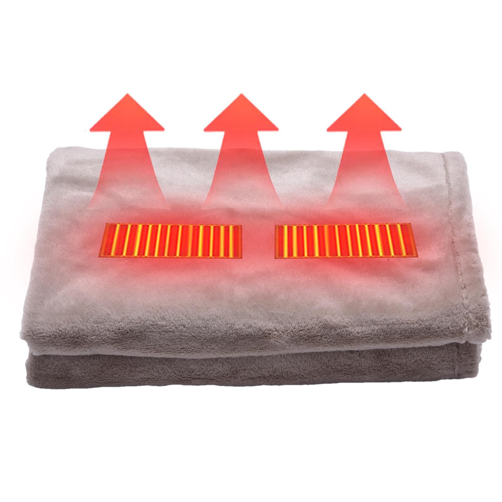 Coperta Elettrica Riscaldata Indossabile Senza Fili Scialle elettrico | Coperta Elettrica Riscaldata Da Grembo Caldo, Morbido, Portatile, Lavabile, Comodo, Leggero, Multiuso per Casa, V