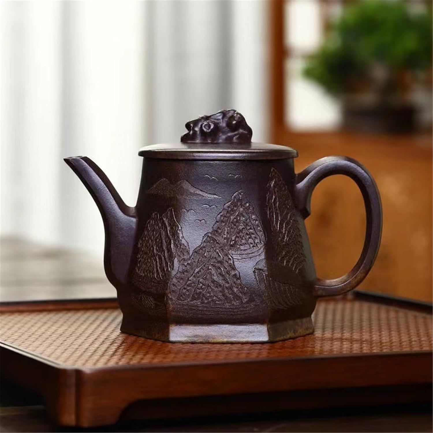Handmade Clay Teapot with Smooth Spout for Precise Pouring-style1