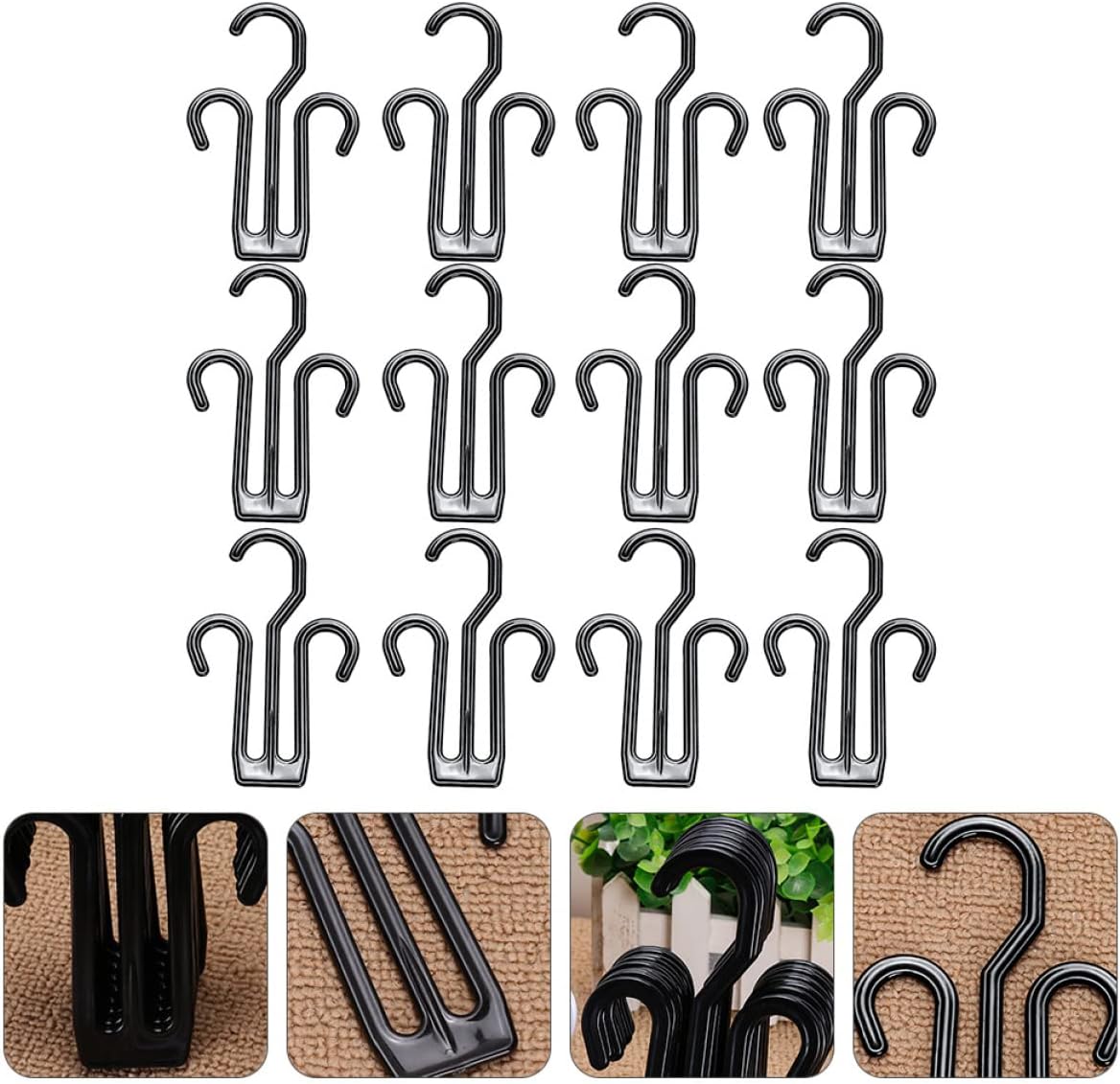 Cabilock 40pcs Multifunctional Cotton Shoe Drying Rack Space-Saving Hanging Hangers for Slippers Easy to Install and for Home and Outdoor Use