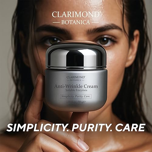 Miniatura 7 de Clarimond Crema facial antiarrugas con enzimas solubles, Pro-Xylane y péptidos  Hidratante, iluminador, reafirmante reducción de arrugas,