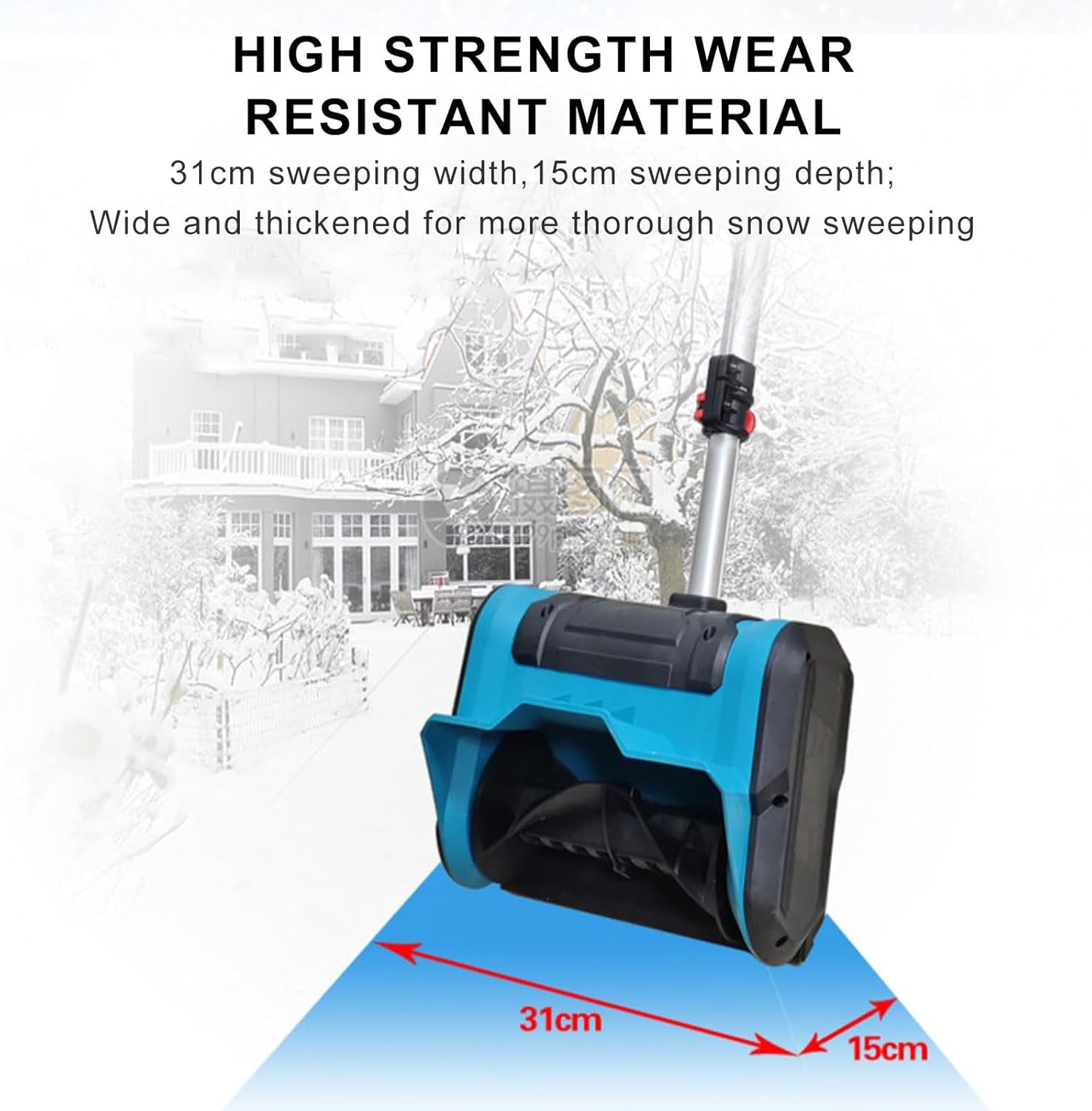 2800 R/分 コードレス電動除雪機、手押し充電式除雪シャベル、投下距離
