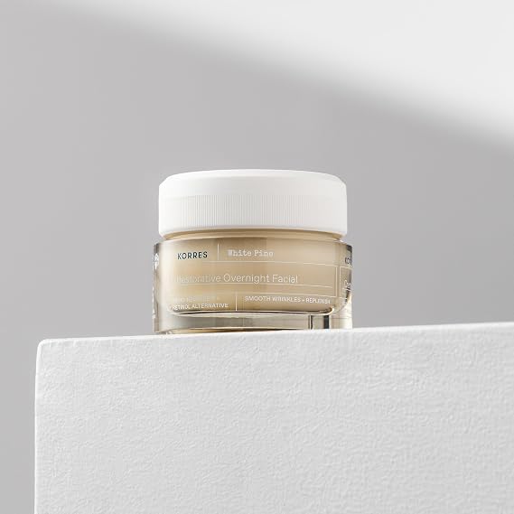 KORRES White Pine Meno-Reverse Night Cream, Retinol Alternative, 1.35 Fl Oz | Overnight Repair, For Mature & Post-Menopausal Skin, Smoothing & Hydrating, Boosts Skin Texture, Retinol Alternative